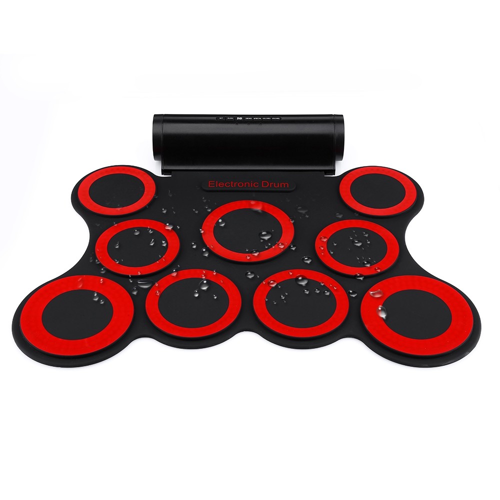 G3001 Table-top Electronic Drum Foldable Rubber-coated Water-resistant Pedals Sticks