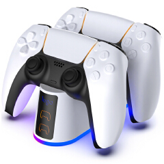 Ps5 handle charger colorful luminous grip double charging fast charging LED