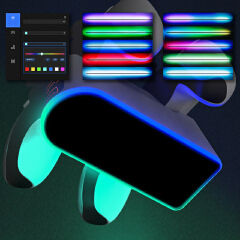 Ps5 handle charger colorful luminous grip double charging fast charging LED