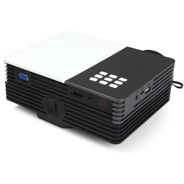 GM50 80LM 480 x 320 Pixels LCD Projector with HDMI VGA AV USB SD Card Slot Support IR Remote Control