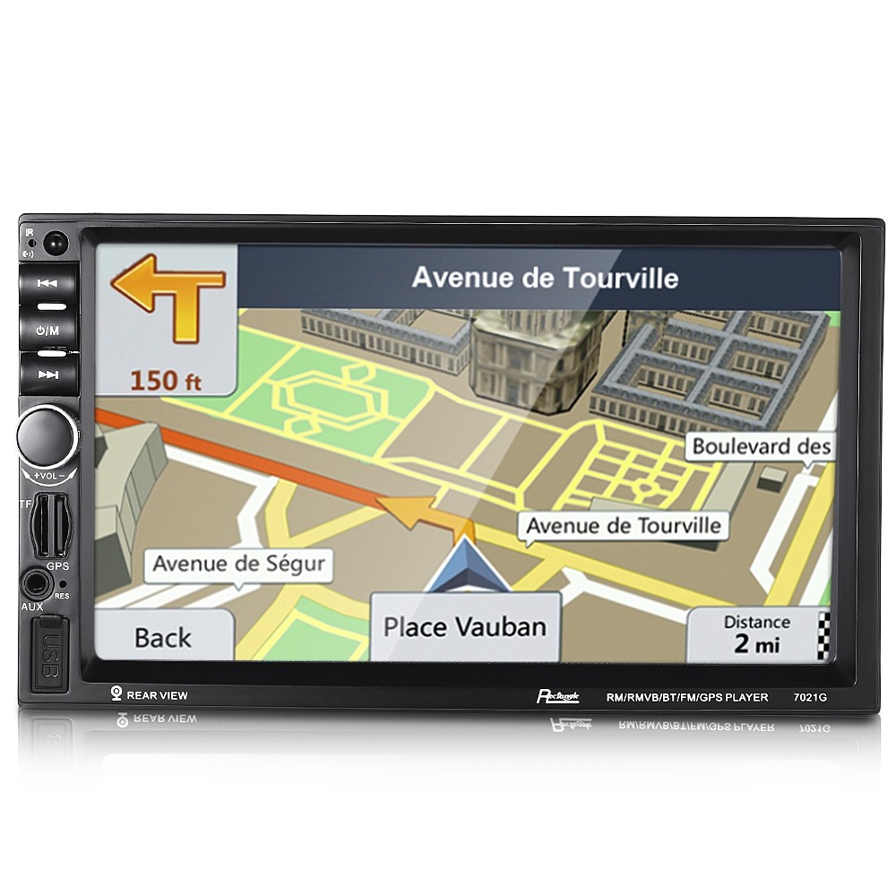 Rectangle 7021G 7 inch Bluetooth FM Radio GPS Car MP5 Player with 720P Camera European Map