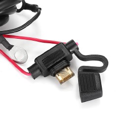 Cylinder Motorcycle Scooter Double USB Charger with LED Indicator / Waterproof Cover