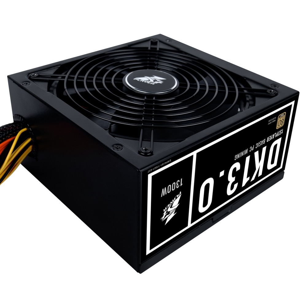 1STPLAYER DK 13.0 1300W Power Supply for Mining,140mm Double Ball Bearing Fan