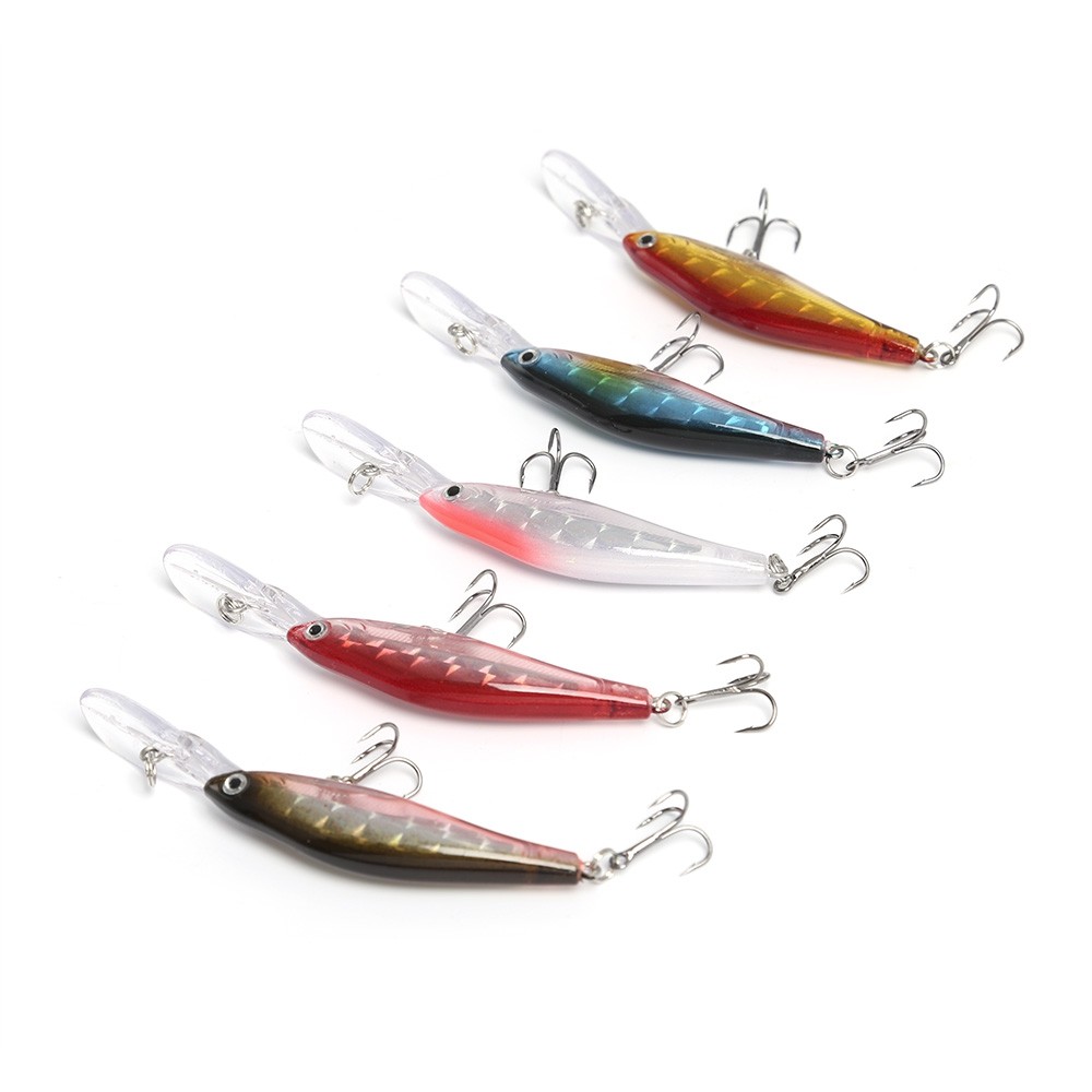 5pcs Lifelike Fish Shape Fishing Lure for Outdoor Activity