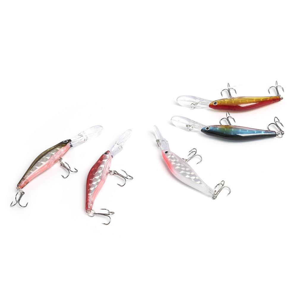 5pcs Lifelike Fish Shape Fishing Lure for Outdoor Activity