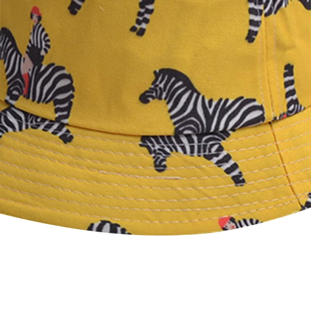 Cartoon Zebra Pattern Bucket Hat