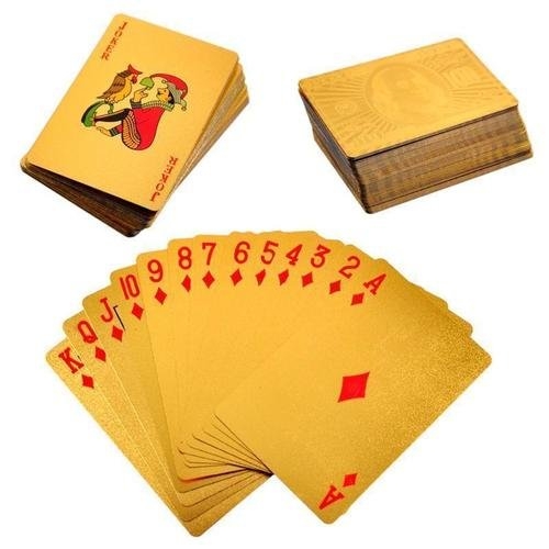 Fashion Luxury Gold/Black  Foil Poker Playing Cards Deck Carta de Baralho With Box