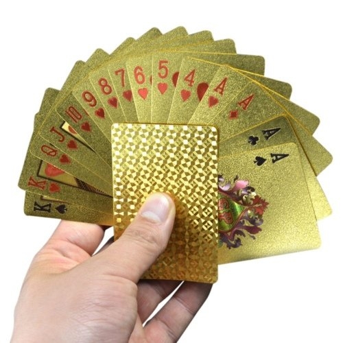 Fashion Luxury Gold/Black  Foil Poker Playing Cards Deck Carta de Baralho With Box
