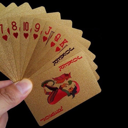 Fashion Luxury Gold/Black  Foil Poker Playing Cards Deck Carta de Baralho With Box