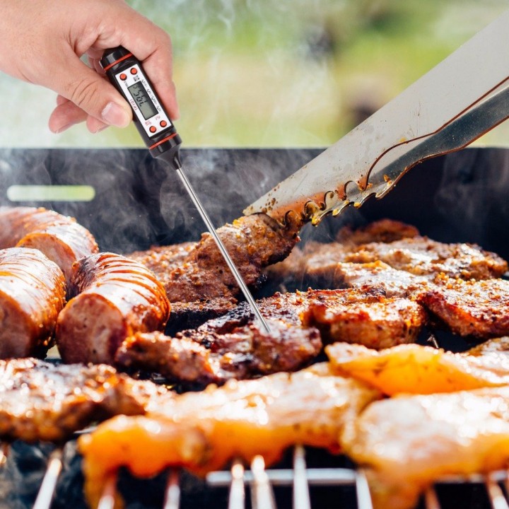 Kitchen Cooking Food Meat Probe Digital BBQ Thermometer, Gas Oven Thermometer Tools Christmas Gift