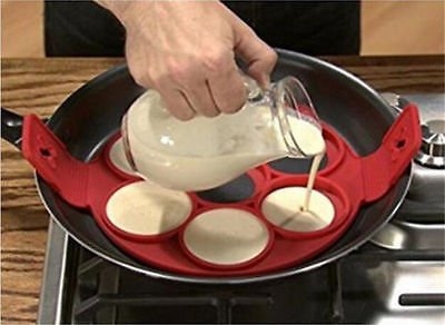 2021 Flipping Fantastic Non Stick Pancake Maker Silicone Mold Egg Omelette Ring Maker