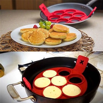 2021 Flipping Fantastic Non Stick Pancake Maker Silicone Mold Egg Omelette Ring Maker