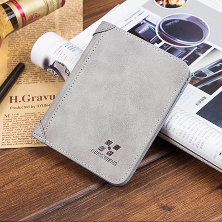 High quality men's retro matte PU leather  Wallets Wholesale short leather wallets for men