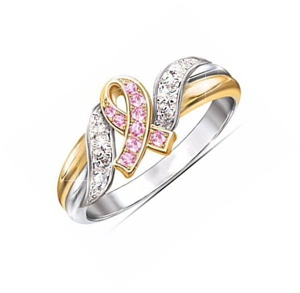 Popular 18K White Gold Plated Bow Crystal Ring for Women Ring