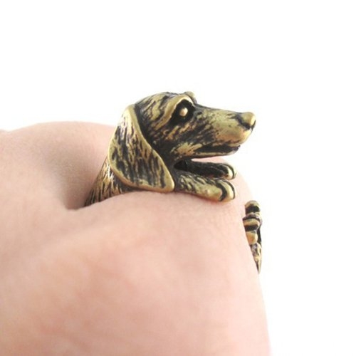 Cute Dog Lover Dachshund Dog Puppy Ring