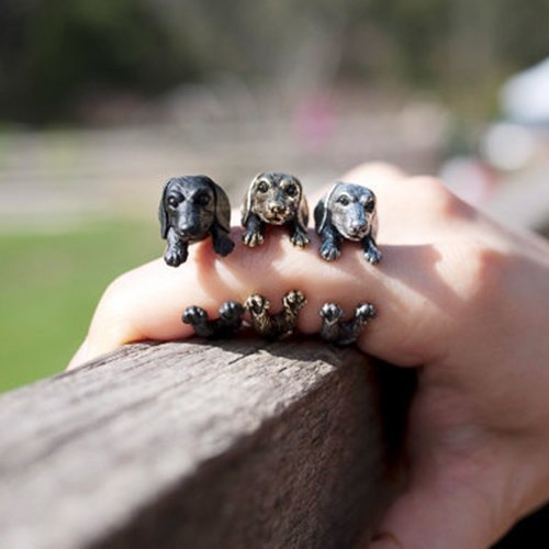 Cute Dog Lover Dachshund Dog Puppy Ring