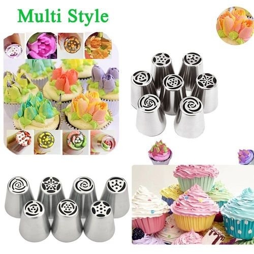 Russian Icing Pastry Piping Nozzles Tips Cake Decorating Cupcake Tool