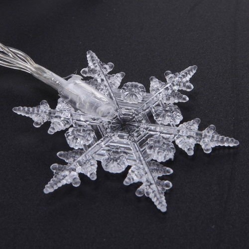 20 LED Snowflake Fairy String Curtain Window Light Christmas Wedding Party Decor