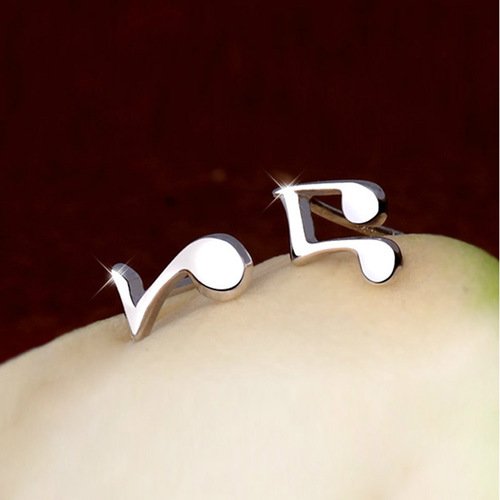 1 Pair Asymmetry Hypoallergenic Cute Silver Ear Stud Earrings Jewelry