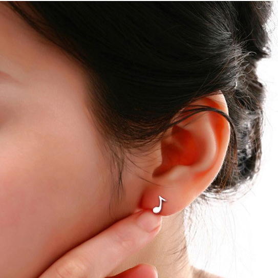 1 Pair Asymmetry Hypoallergenic Cute Silver Ear Stud Earrings Jewelry