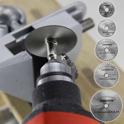 7Pcs HSS Rotary Tool Woodworking Circular Saw Blades Kit Set Dremel 1/8" Mandrel