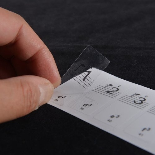 Transparent Piano Key Note Stickers for 54,61 or 88-KEY Music Keyboard Christmas gift