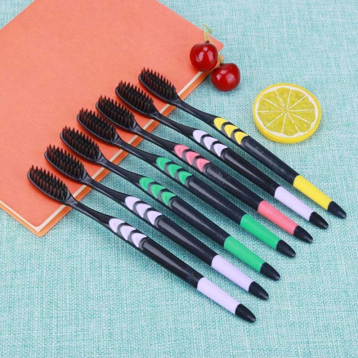New 20pcs/set Adults Bamboo Charcoal Toothbrush Home pack Super Soft Hair Toothbrush