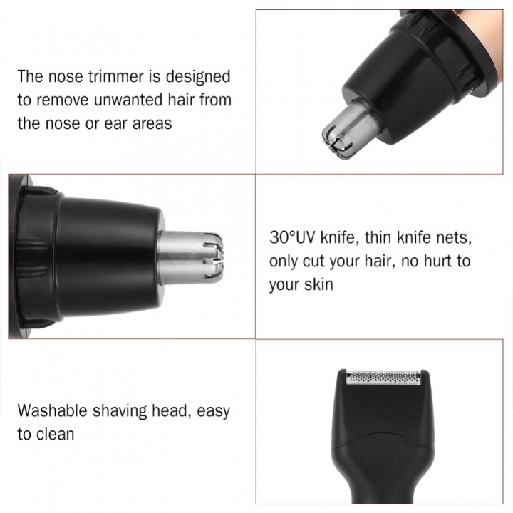 4 In1 Rechargable Hair  Clipper Electric Shaver Beard Face Eyebrows Shaving Tondeuse Trimmer