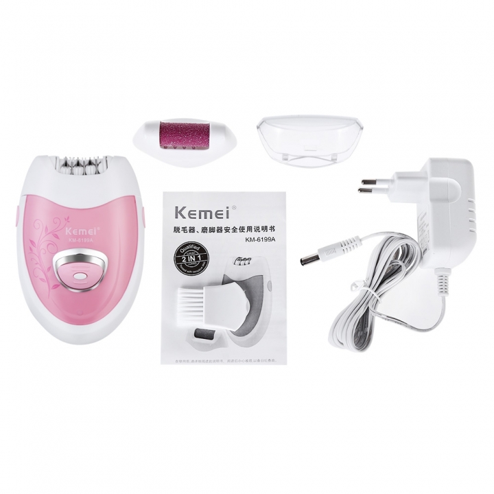 2 in 1 Rechargeable Electric Epilator Cordless Hair Remover Skin Care Lady Epilator