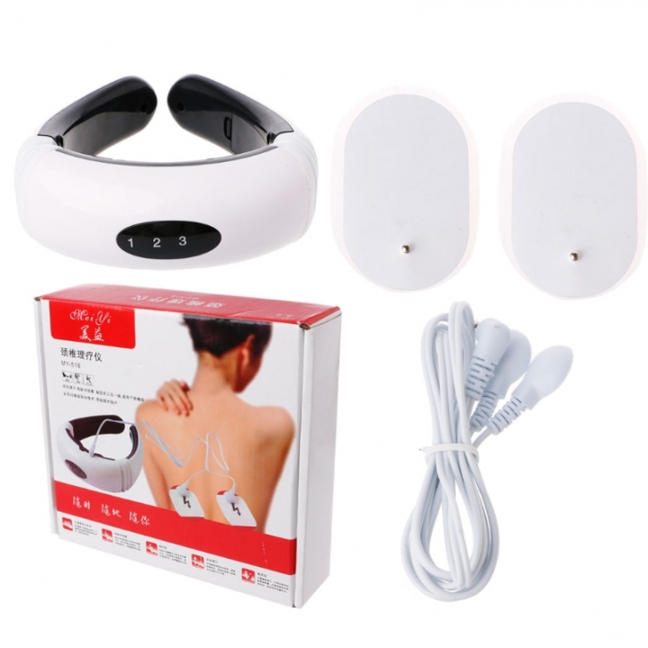 Electric Pulse Back and Neck Massager Far Infrared Heating Pain Relief Tool Health Care Relaxation