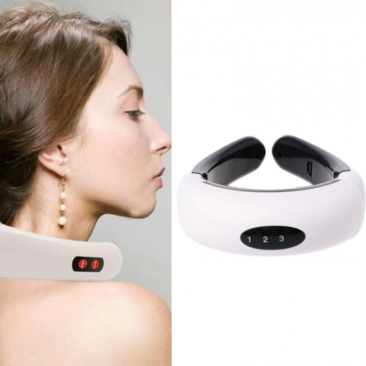 Electric Pulse Back and Neck Massager Far Infrared Heating Pain Relief Tool Health Care Relaxation