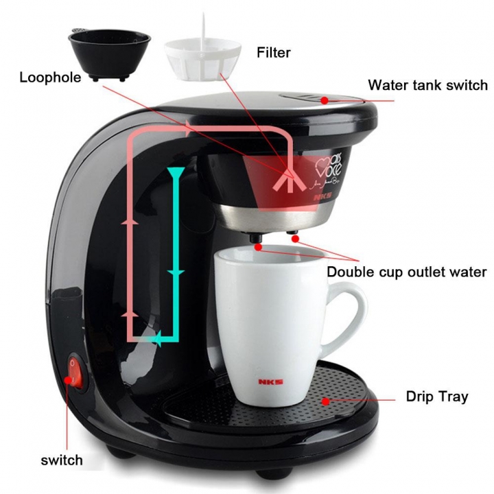electric automatic hourglass Coffee maker drip Cafe American coffee machine