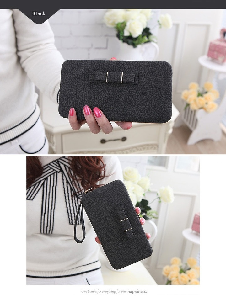 Female Famous Brand Card Holders Cellphone Pocket PU Leather Clutch Wallet Gift