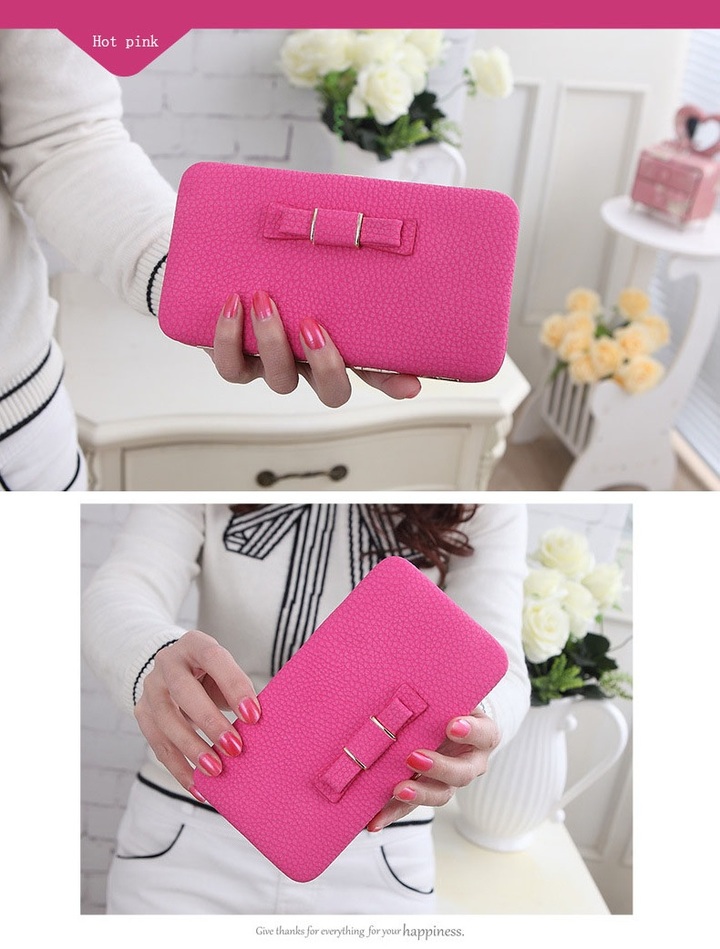Female Famous Brand Card Holders Cellphone Pocket PU Leather Clutch Wallet Gift