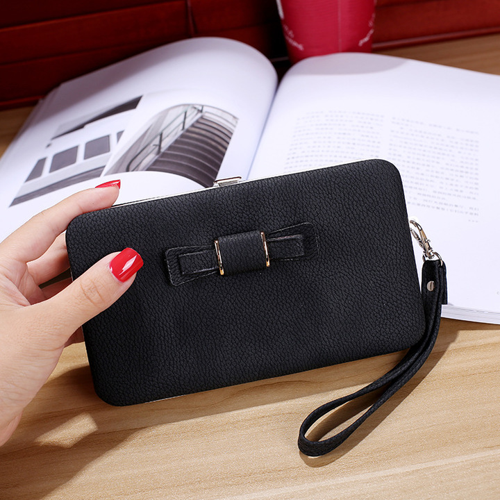 Female Famous Brand Card Holders Cellphone Pocket PU Leather Clutch Wallet Gift