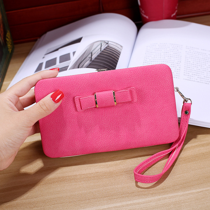 Female Famous Brand Card Holders Cellphone Pocket PU Leather Clutch Wallet Gift