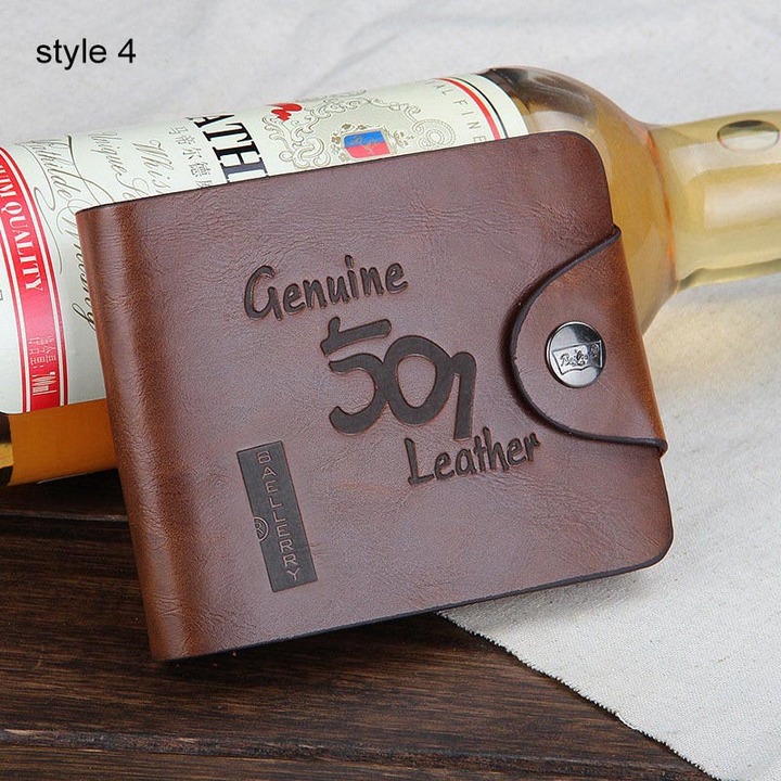 Vintage Leather Men Wallets Hollow Out Male Purse Clutch Hasp Male Money Bag Slim Wallet Coin Pocket