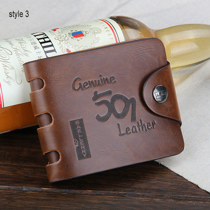 Vintage Leather Men Wallets Hollow Out Male Purse Clutch Hasp Male Money Bag Slim Wallet Coin Pocket