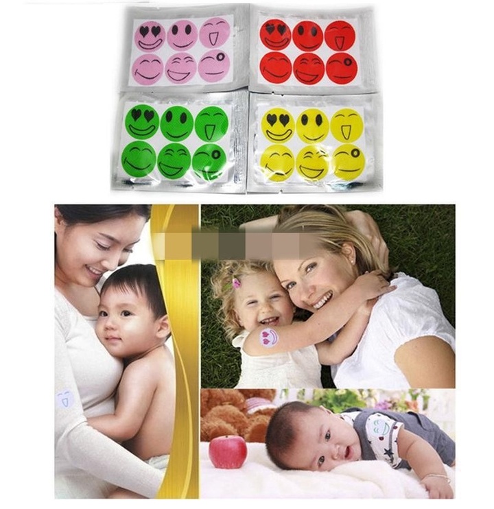 Mosquiot Repellent Stickers Patches Smiling Face Drive Midge Citronella Oil Baby Care