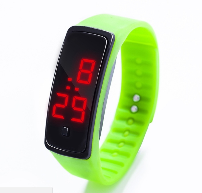3pcs Sport Bracelet LED Watch Sport Watch Fashion Digital Watch Date Time Wristwatch Colorful Rubber