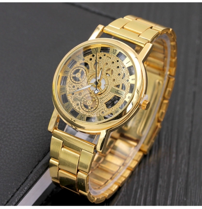 Fashion watchs men Non-mechanical Hollow Stainless Quartz Watch for smartwatch Stainless Steel Case