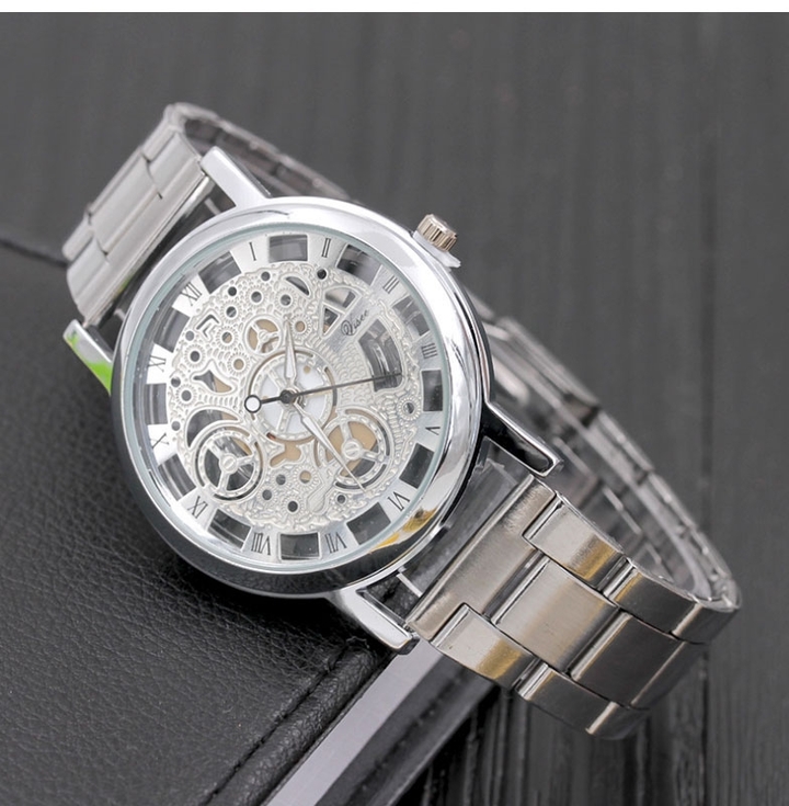 Fashion watchs men Non-mechanical Hollow Stainless Quartz Watch for smartwatch Stainless Steel Case