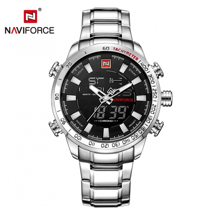 NAVIFORCE Mens Quartz Analog Watch Luxury Fashion Sport Wristwatch Waterproof Stainless Male Watches