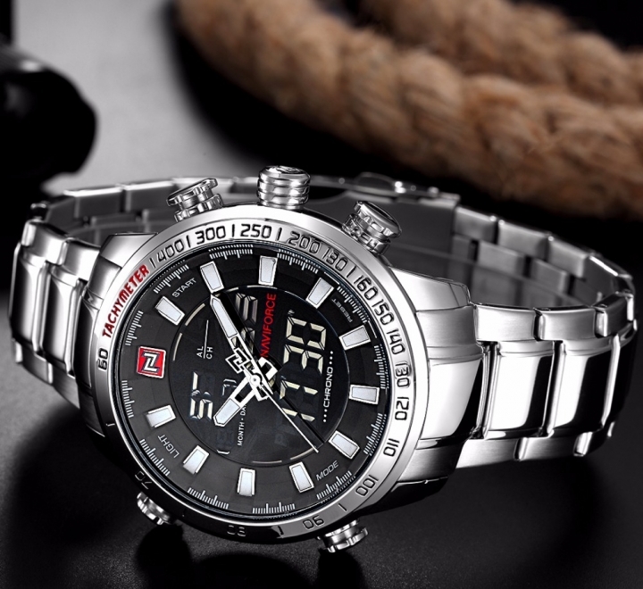 NAVIFORCE Mens Quartz Analog Watch Luxury Fashion Sport Wristwatch Waterproof Stainless Male Watches