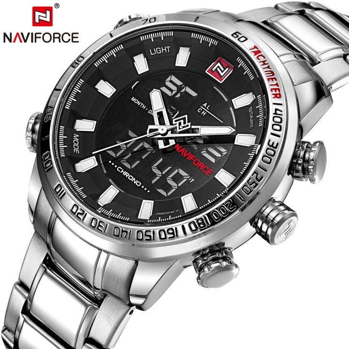 NAVIFORCE Mens Quartz Analog Watch Luxury Fashion Sport Wristwatch Waterproof Stainless Male Watches