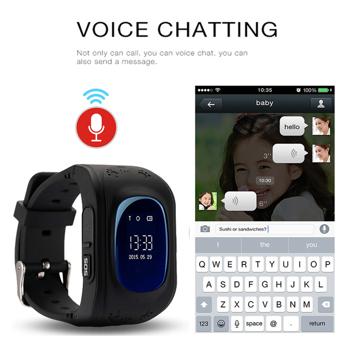 Q50 passometer kids baby smart watch with GPS second generation chip SOS Call Location Finder