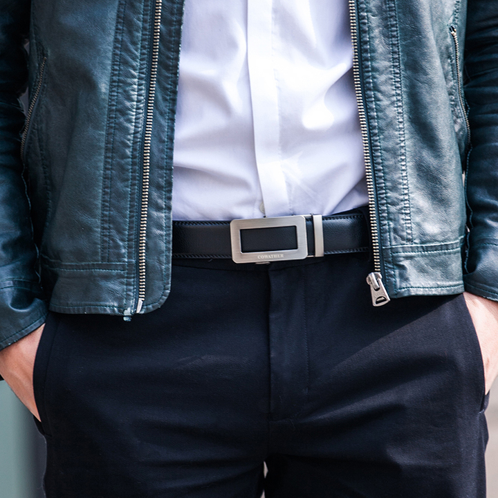 Luxury Cow Genuine Leather Male Strap Automatic Buckle Belt Newest Fashion Design Original Brand