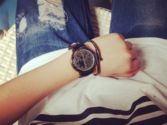 Minimalist Leather Normal Waterproof LED Watch Couple Smart Watch Electronics Casual Watches
