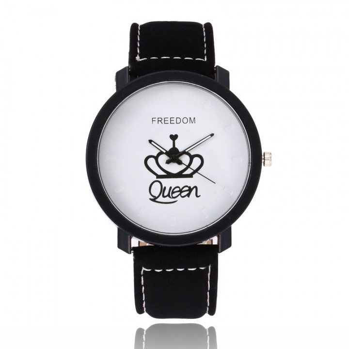 2 pcs /Couples Watch King/Queen Lovers Casual Quartz Watch Couple's Gift smart watchs
