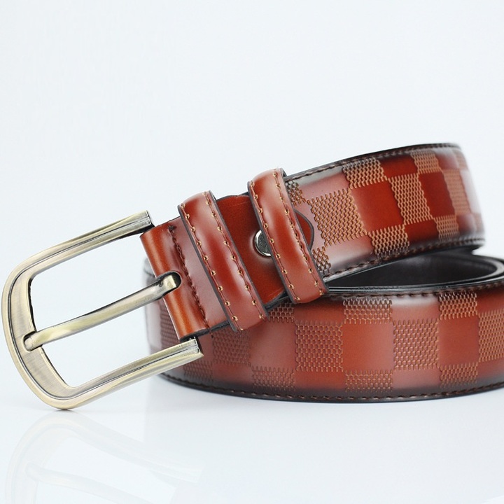 High Quality Luxury Cow Genuine Fashion Men`s Belts Strap Pin Buckle Cinto Masculino